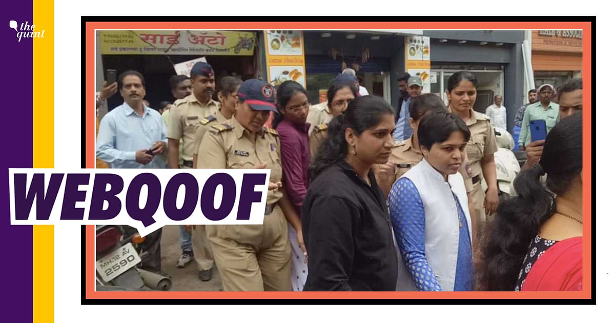 Image accompanying Trupti Desai detained by police for buying liquor during the lockdown