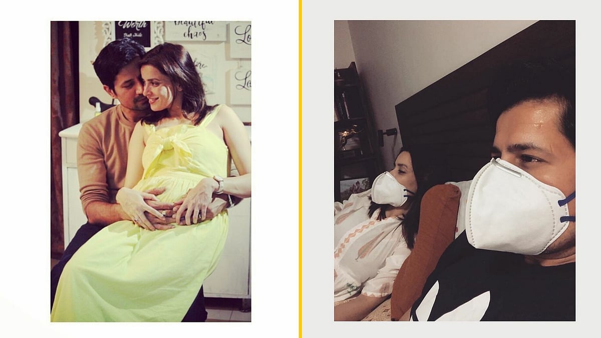 Sumeet Vyas and his wife during lockdown.
