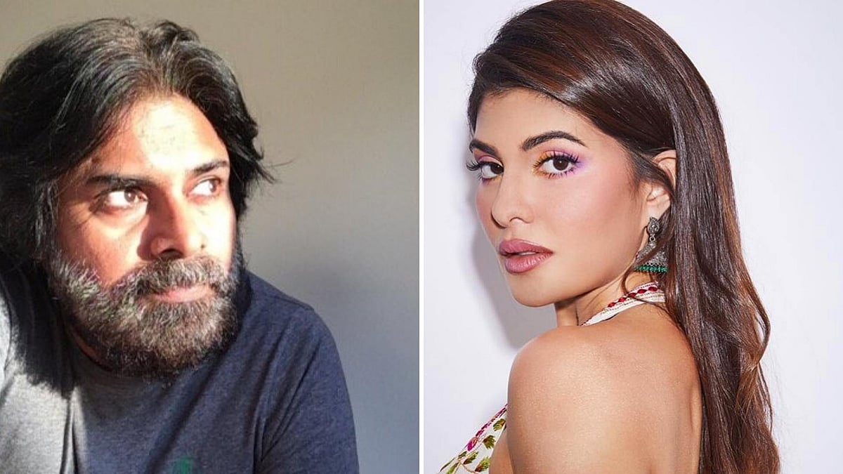 (L to R) Actors Pawan Kalyan and Jacqueline Fernandez.