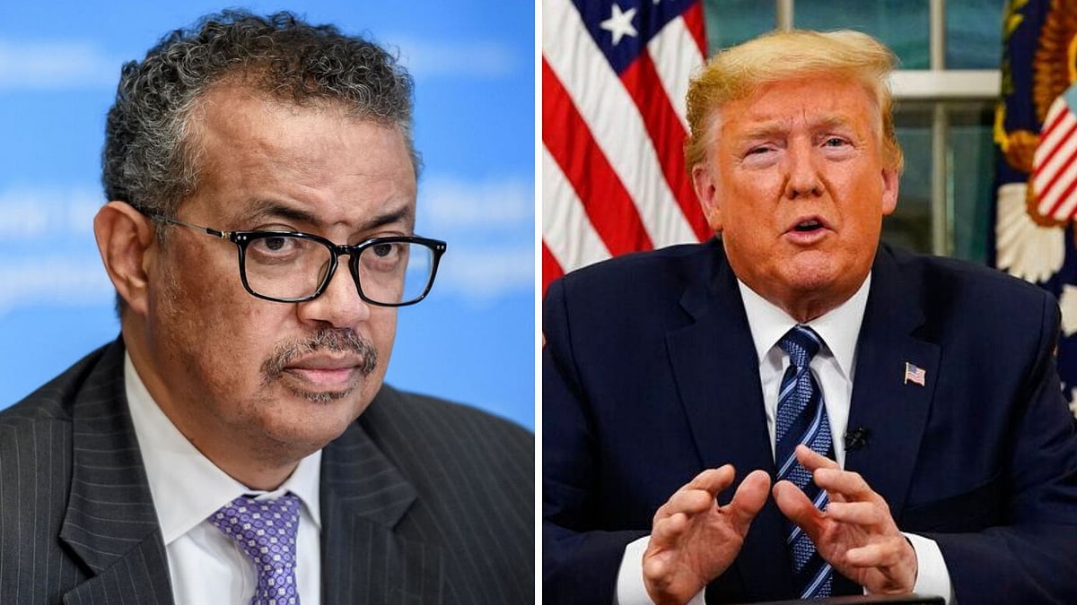 File image of WHO Director-General Tedros Adhanom Ghebreyesus and US President Donald Trump.