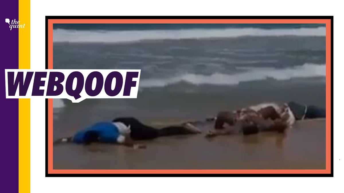 A video of dead bodies lying washed ashore on a beach is being widely shared to claim that it shows bodies of COVID-19 infected patients being dumped in the water.