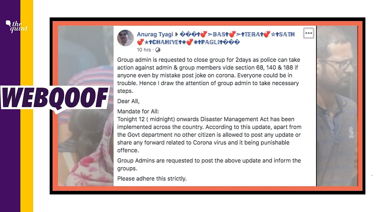 A viral message requests WhatsApp group admins to close the groups for two days amid the coronavirus outbreak.