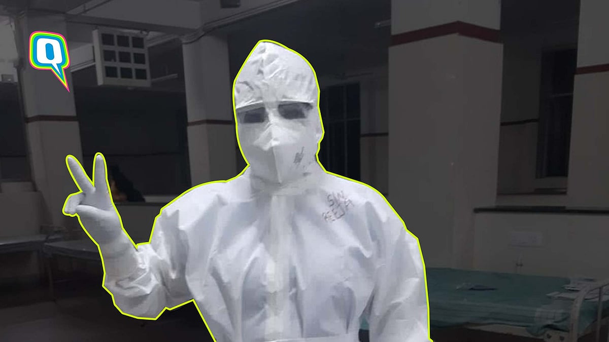 Nurse Reeja Vishnu in a PPE.