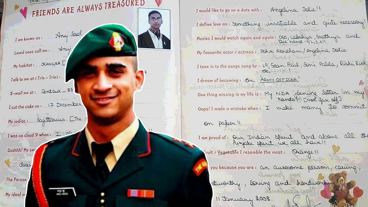 Major Anuj Sood, who was killed in the Handwara encounter.