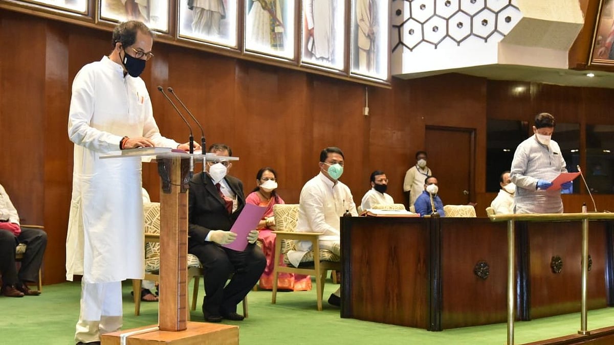 Maharashtra Chief Minister Uddhav Thackeray takes oath as MLC.