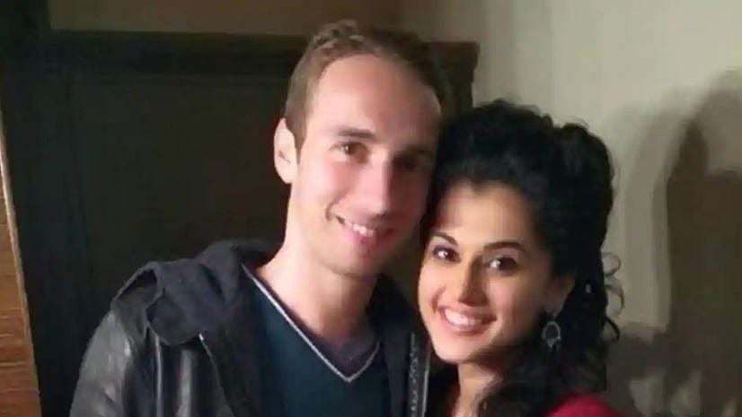 <div class="paragraphs"><p>Taapsee Pannu and Mathias Boe.&nbsp;</p></div>