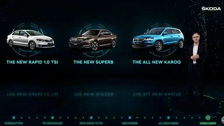 Skoda had a digital launch for its three new vehicles. 