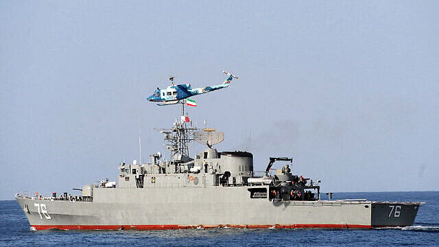 Iran’s Jamaran frigate. The incident took place during a training session in the Gulf of Oman where Iran regularly conducts exercises.