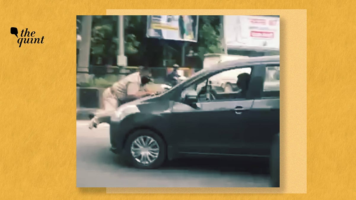 A car driver dragged a police officer on duty, on his car’s bonnet, in Punjab’s Jalandhar.
