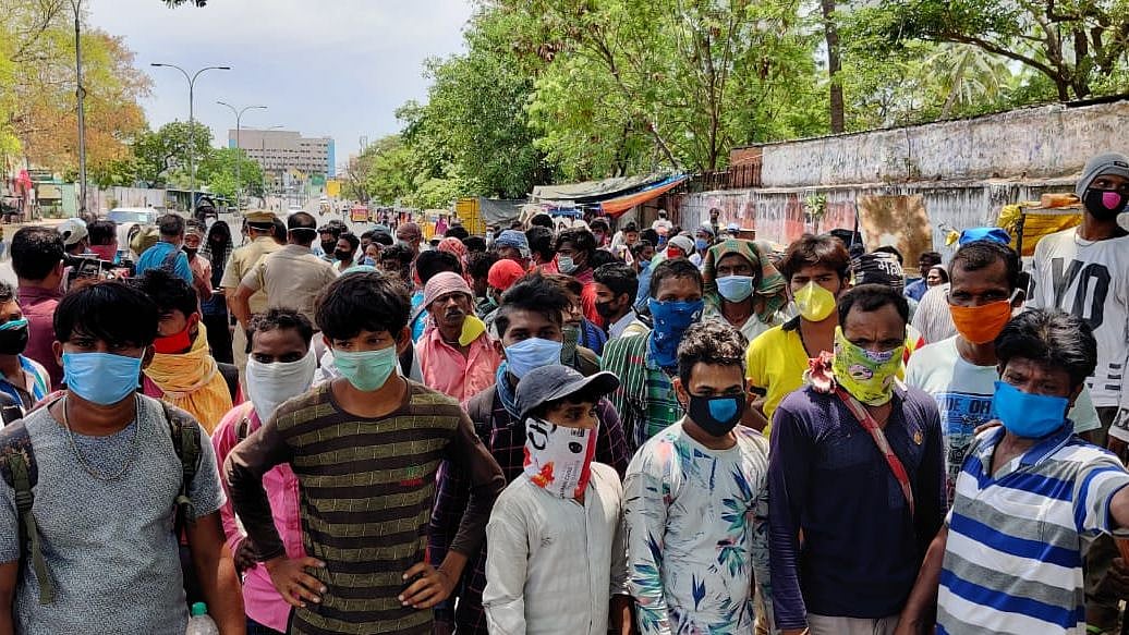 Nearly 300 people from Odisha who have been stranded in Chennai gathered at the Chennai Central station to go home.