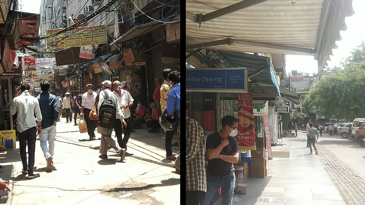 A reality check of Delhi’s posh Khan Market and old Delhi’s Bhagirath palace market.&nbsp;