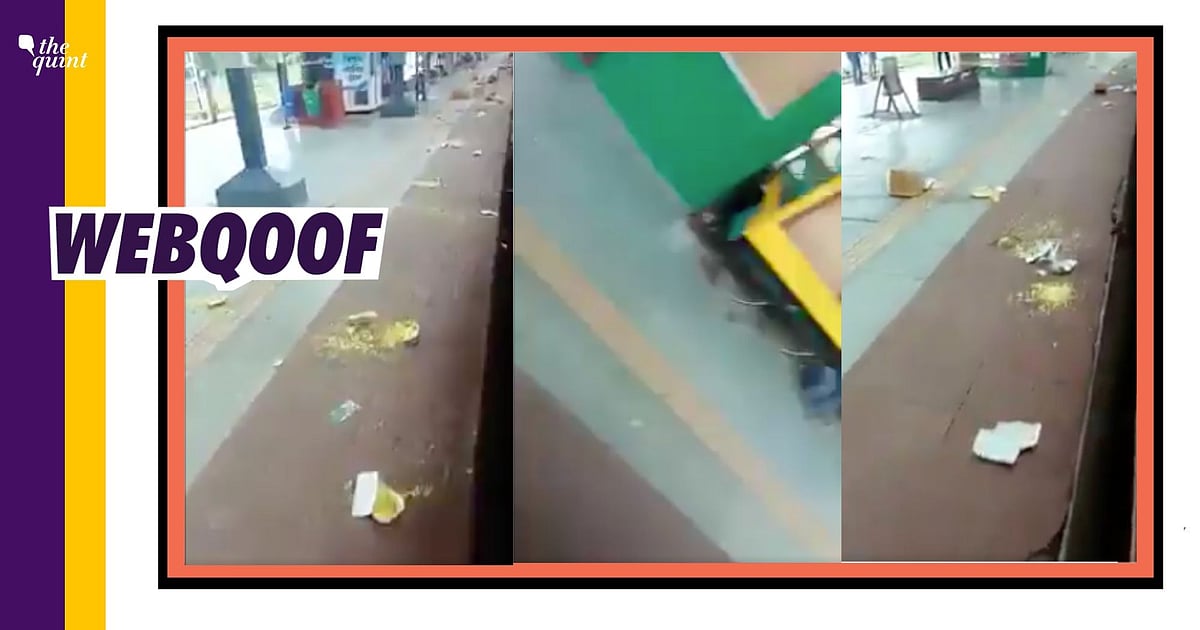 Image accompanying Migrant workers wasting food by throwing food packets from a train