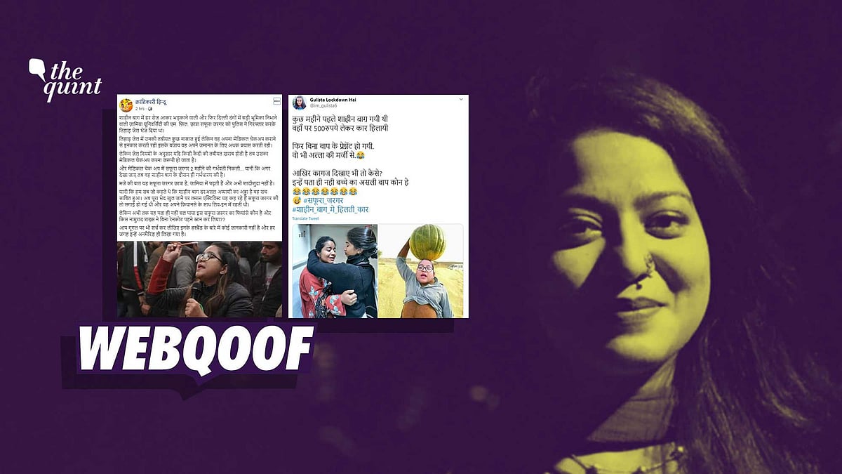 Multiple people on social media are targeting activist Safoora Zargar for being unmarried and pregnant, using false information to back their claims.