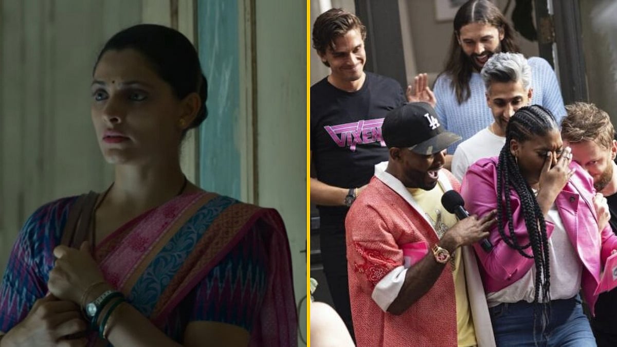 Stills from <i>Choked</i> and <i>Queer Eye</i> season 5