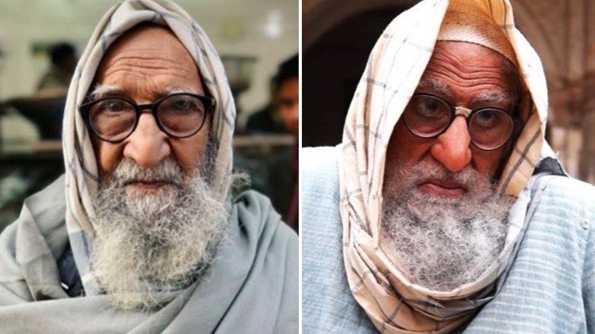 Delhi based photojournalist shares a portrait of a man he clicked last year which has an uncanny similarity with Big B’s ‘Gulaabo Sitaabo’ look.