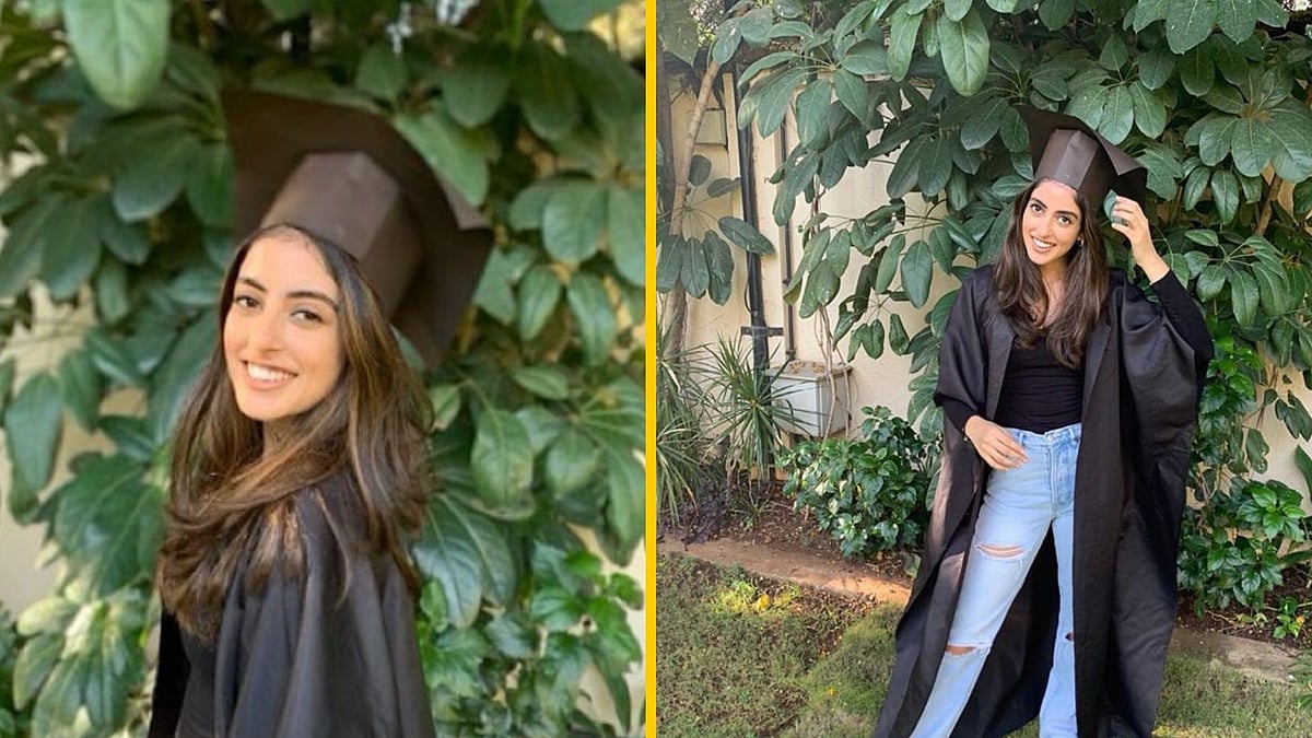 Navya Naveli Nanda in her graduation robe.