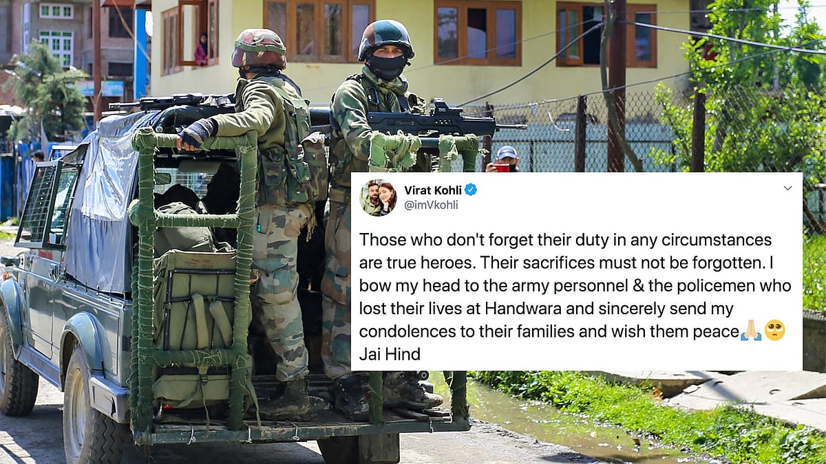 Virat Kohli and Gautam Gambhir paid tributes to the security personnel who lost their lives in Handwara.