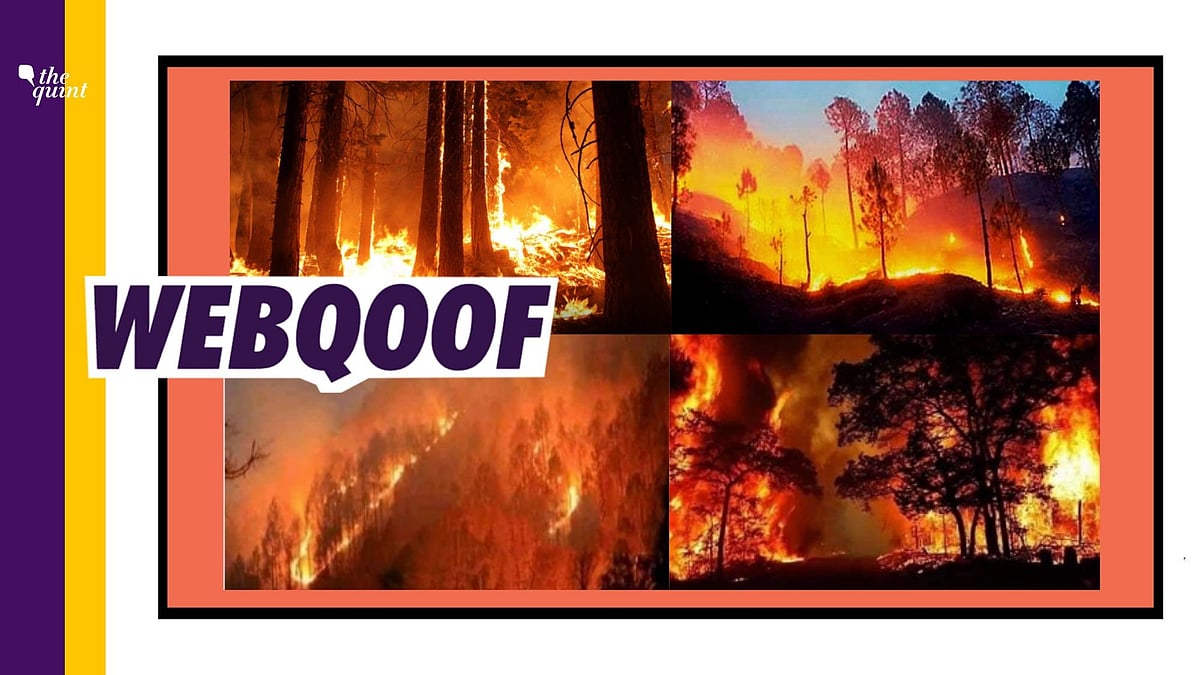 Old images are being used to show massive fire in forests of Uttarakhand.