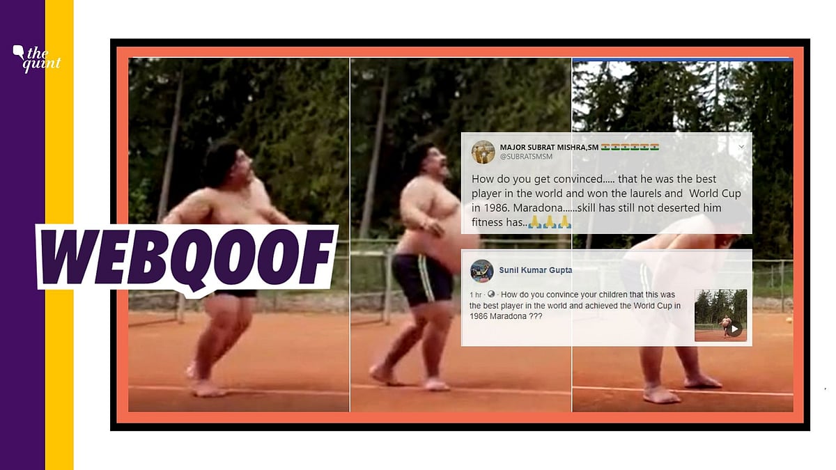 A video doing rounds on the internet is being shared with a claim that it shows “unfit” football legend, Diego Maradona.