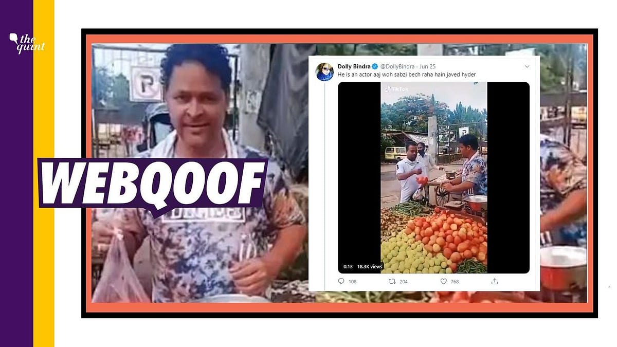 Several news outlets fell for a TikTok video by Bollywood actor Javed Hyder stating that due to financial difficulties, the actor has now turned to selling vegetables to make ends meet.