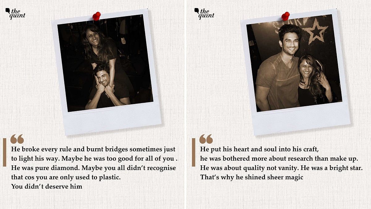 Rohini Iyer and Sushant Singh Rajput.&nbsp;