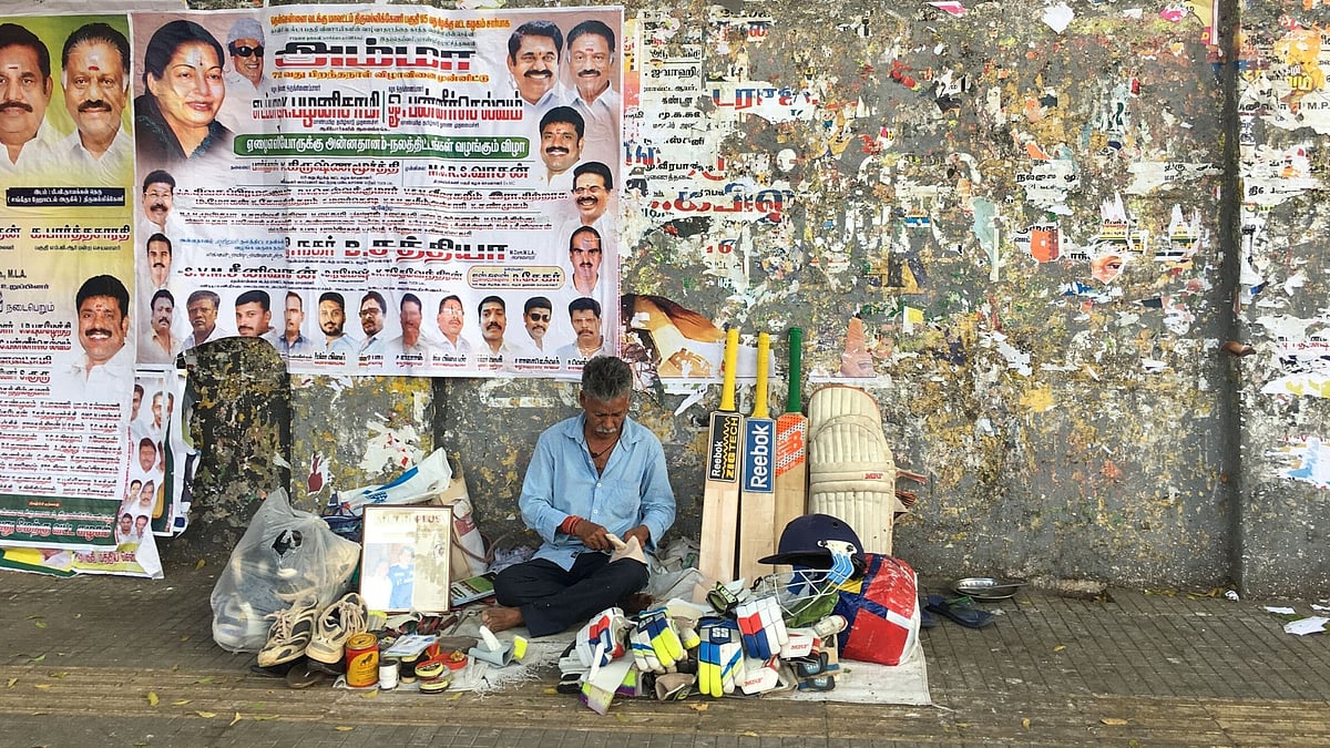 Baskaran has a family of seven and has been struggling to make ends meet due to COVID-19 and postponement of IPL. This picture was taken before coronavirus struck.