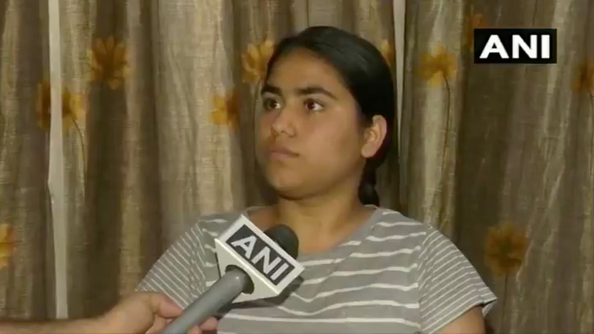 Niyanta Pandita, the daughter of Kashmiri Pandit sarpanch Ajay Pandita, who was assassinated by terrorists on 8 June.