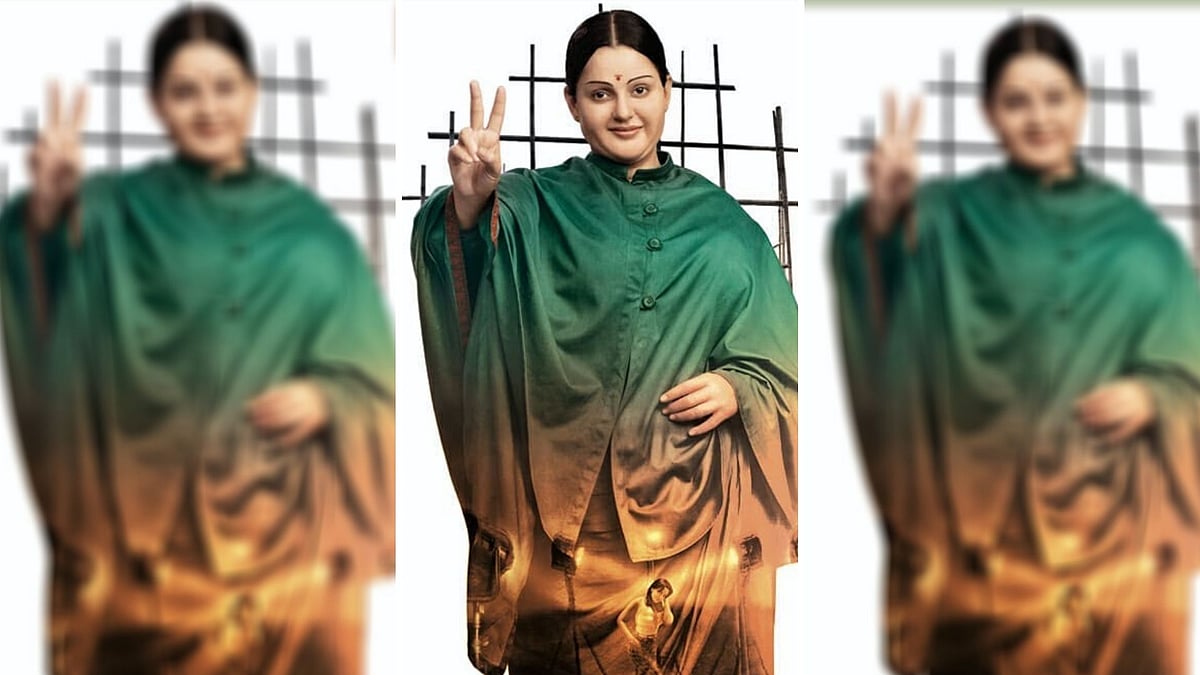 Kangana Ranaut in the poster from <i>Thalaivi</i>.