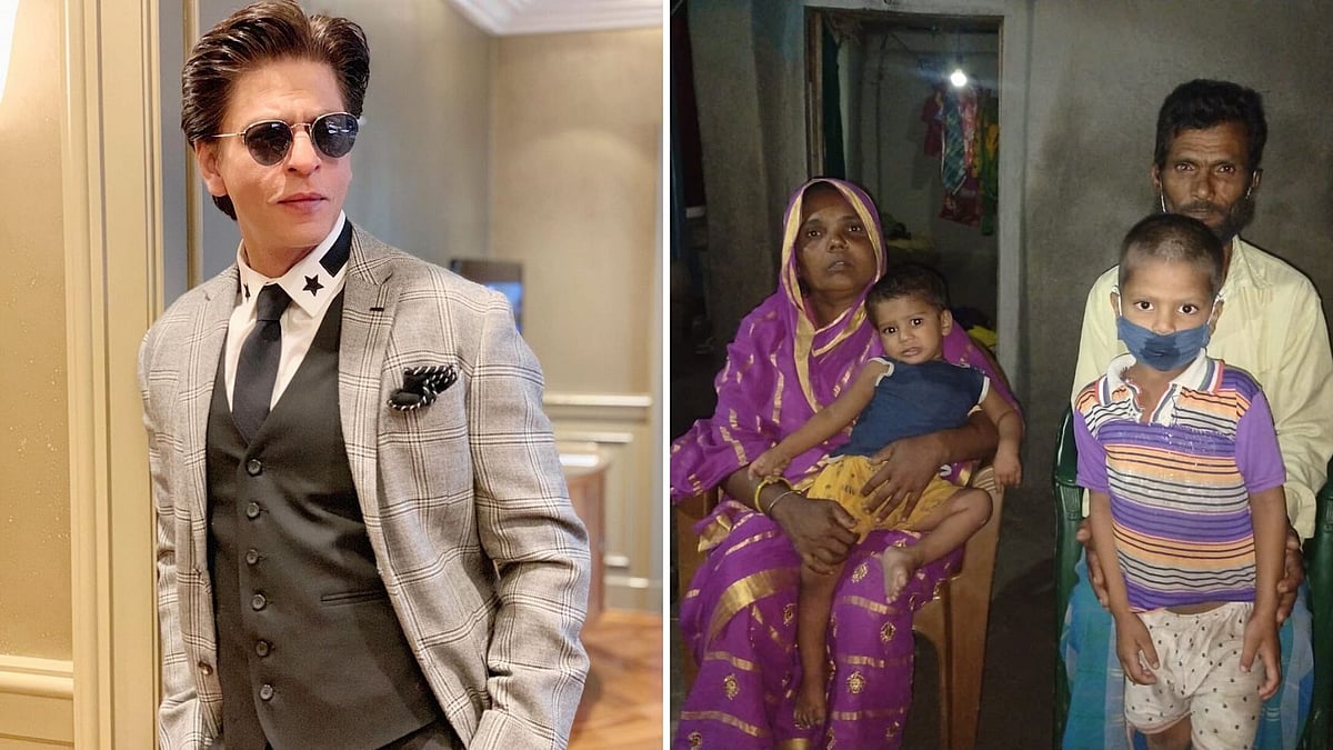 Shah Rukh Khan comes to the help of a child. 