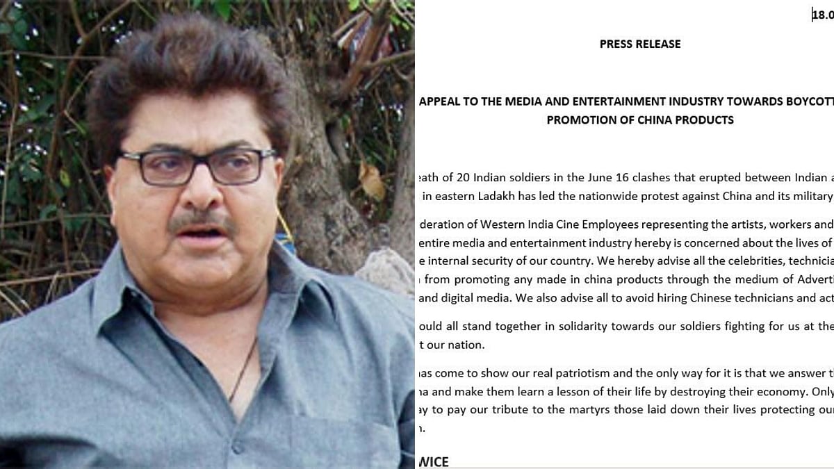 FWICE has appealed to celebrities to refrain from promoting Chinese products.&nbsp;