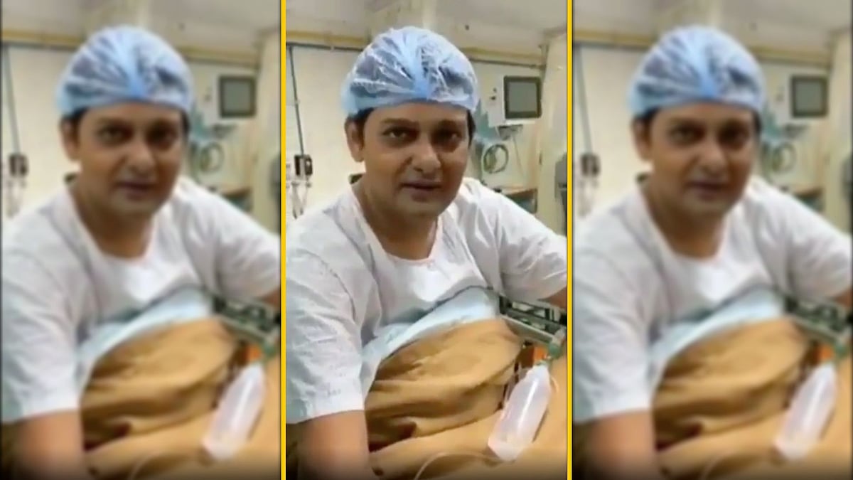 Wajid Khan at the hospital.&nbsp;