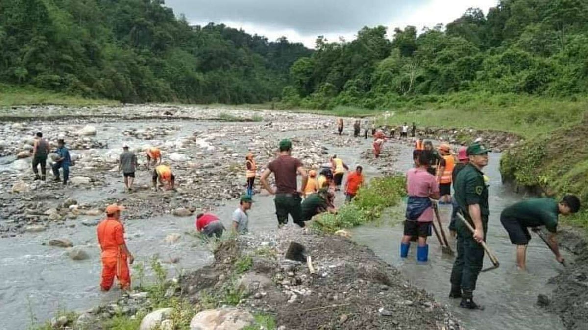 Water supply from Bhutan to India, had been blocked naturally and not out of any tension between countries.
