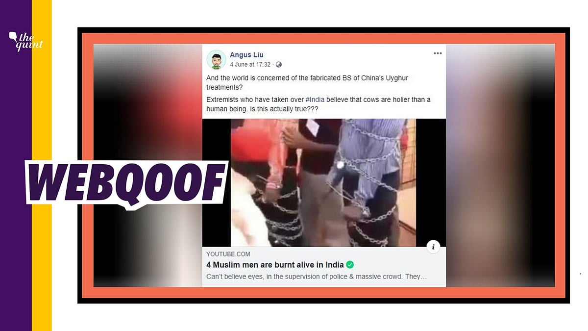 Social media is abuzz with a video showing chained men passing through live fire in front of a huge crowd. 