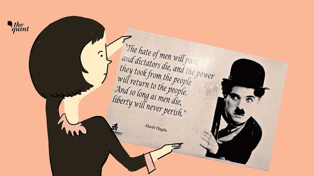 Chaplin’s quote from his speech in <i>The Great Dictator </i>(1940). Image used for representational purposes.