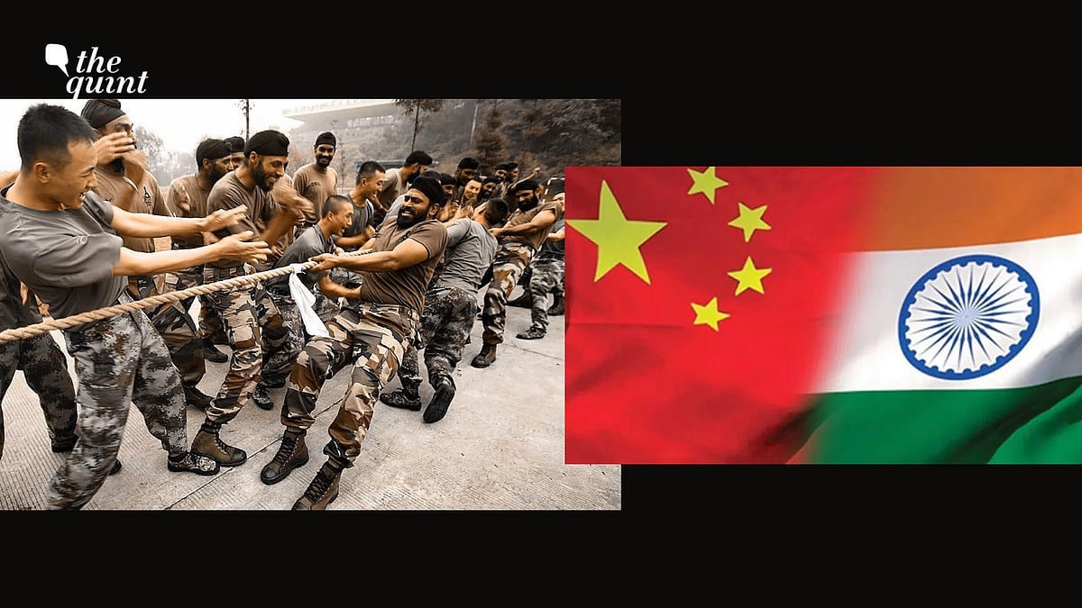 Altered image – India-China troops take part in joint military exercises in China’s Sichuan province on November 7, 2013. Image used for representation. 