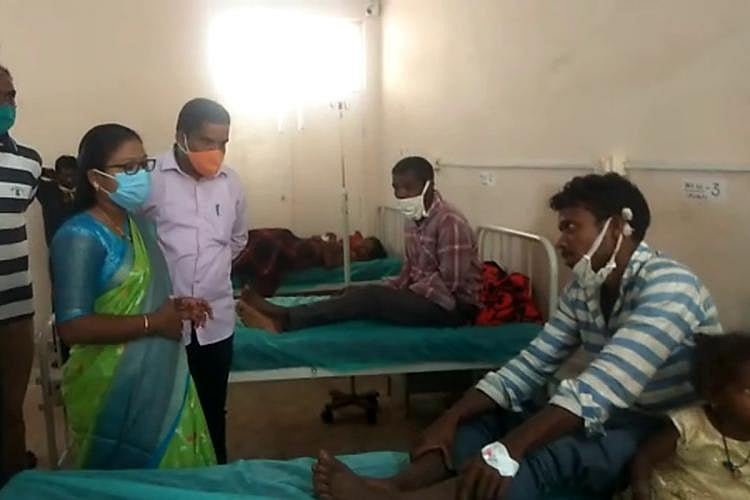Paderu MLA visits patients.