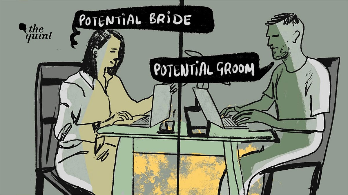 Not each other’s homes or quaint little cafes, potential brides and grooms are meeting each other over video calls.