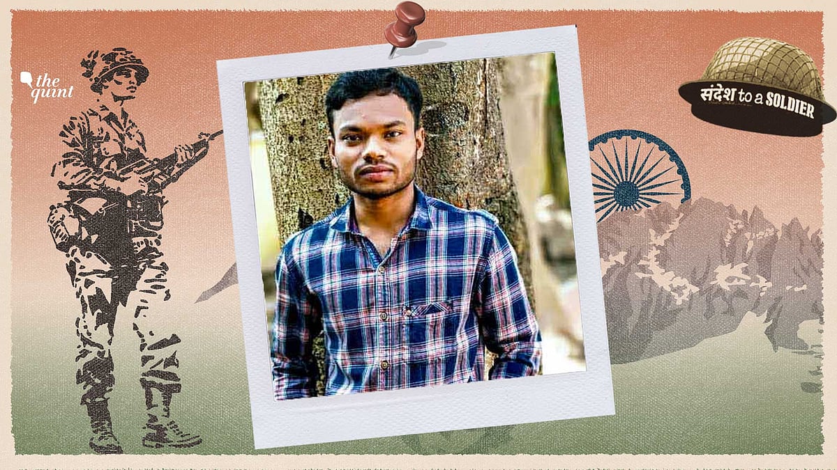 Kishore Kumar from Odisha sends his sandesh to a soldier.