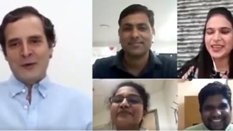 Rahul Gandhi interacted with four nurses over video-conference on Wednesday.
