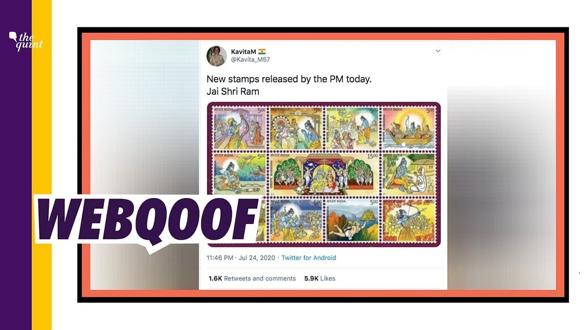 This is indeed a set of Ramayana-themed stamps, but we found that they had been released in 2017.