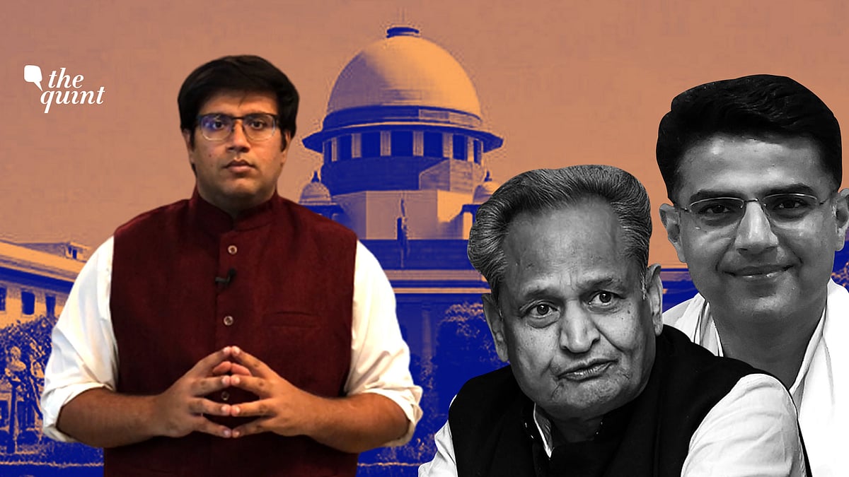 Ashok Gehlot (C) and Sachin Pilot (R).