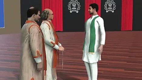 Virtual avatars of convocating students and guests were created by a team of 20 for two months. 