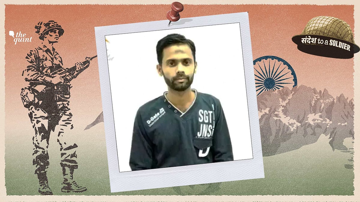 Shoaib Khan from Rajasthan sends his sandesh to a soldier.