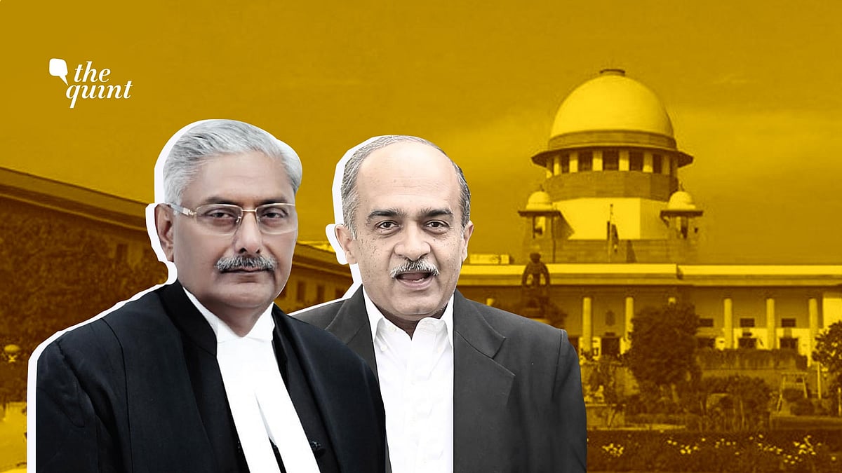 Image of Justice Arun Mishra (L) and senior advocate Prashant Bhushan (R) used for representational purposes.