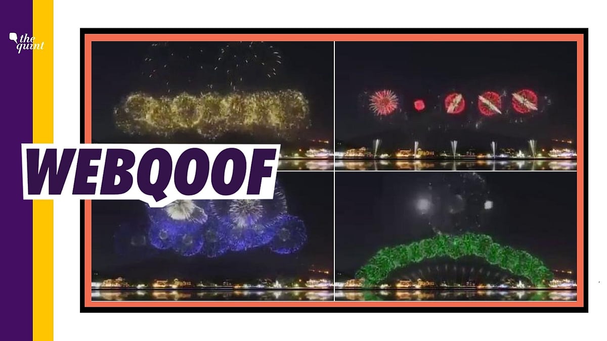 A viral social media post is being shared with a claim that it shows a display of fireworks in Japan which were supposed to be a part of the 2020 Tokyo Olympics opening ceremony.