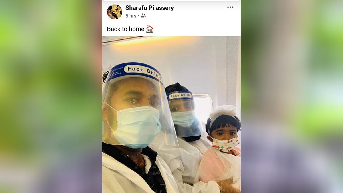 When Sharafu Pilassery left Dubai with his child and wife, he was excited to return home.