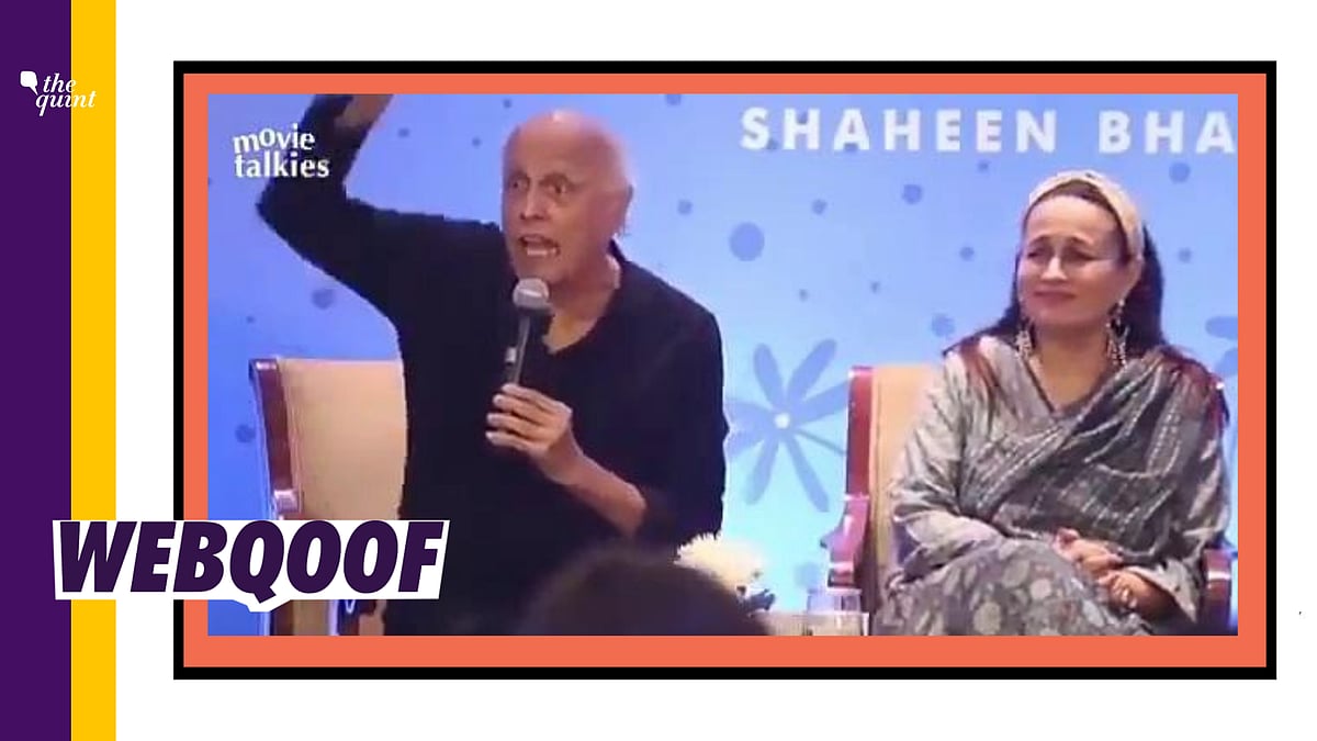 The video is actually of 2019, from his daughter Shaheen Bhatt's book launch.