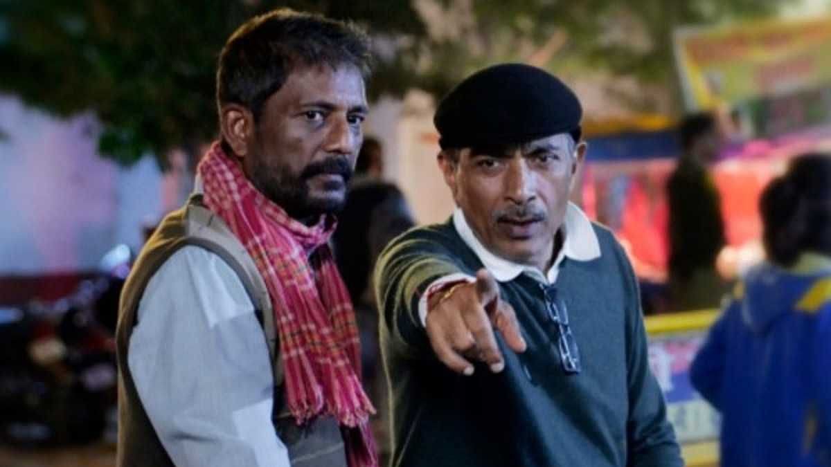 Adil Hussain and Prakash Jha during the making of ‘Pareeksha’.