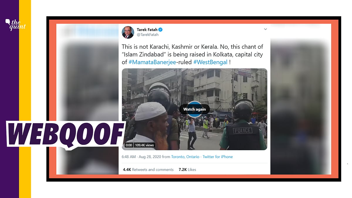 The video is actually of a protest in Bangladesh.