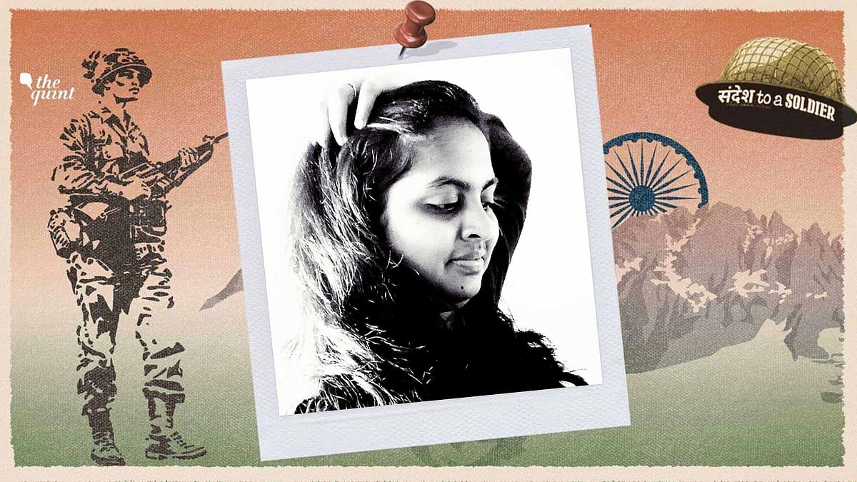 Sahana PR sends her <i>sandesh</i> to a soldier.